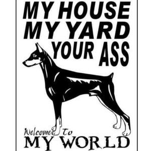 Doberman Pinscher 9"x12" Aluminum Sign
